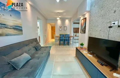 Apartamento com 2 dormitórios para alugar, 75 m² por r$ 5.300,00/mês - boqueirão - praia grande/sp