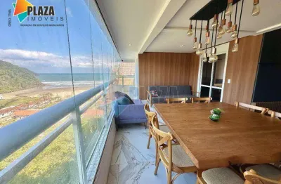 Apartamento com 3 dormitórios para alugar, 162 m² por r$ 15.000,00/mês - canto do forte - praia grande/sp