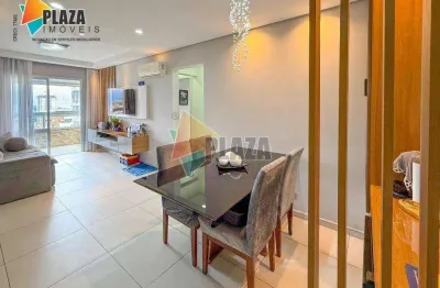 Apartamento 2 dormitórios com 2 suítes à venda, 85 m² por r$ 600.000 - vila guilhermina - praia grande/sp