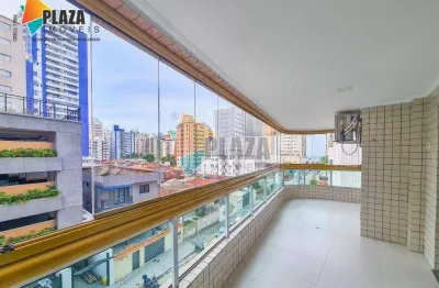 Apartamento 3 dormitórios com 2 suítes  à venda, 132 m² por r$ 750.000 - aviação - praia grande/sp