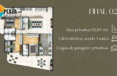 Apartamento com 3 dormitórios à venda, 152 m² por r$ 1.680.000,00 - aviação - praia grande/sp