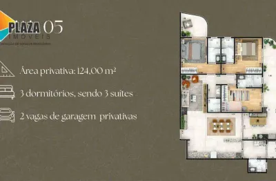 Apartamento com 3 dormitórios à venda, 124 m² por r$ 1.245.000 - aviação - praia grande/sp
