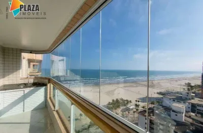 Apartamento frente mar 2 dormitórios 1 suíte na aviação, praia grande/sp para alugar r$ 4.300,00 p/mês