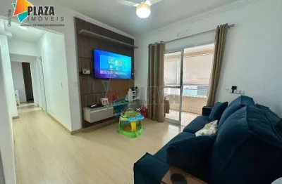 Apartamento com 2 dormitórios para alugar, 77 m² por r$ 3.700,00/mês - aviação - praia grande/sp