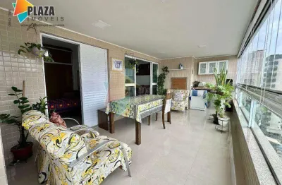 Apartamento com 3 dormitórios para alugar, 146 m² por r$ 5.500,00/mês - vilamar - praia grande/sp