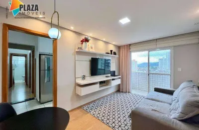 Apartamento com 2 dormitórios à venda, 60 m² por r$ 390.000,00 - vila guilhermina - praia grande/sp
