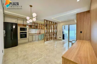 Apartamento com 3 dormitórios para alugar, 104 m² por r$ 9.000,00/mês - canto do forte - praia grande/sp