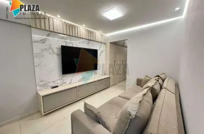 Apartamento com 1 dormitório para alugar, 58 m² por r$ 4.500,00/mês - canto do forte - praia grande/sp