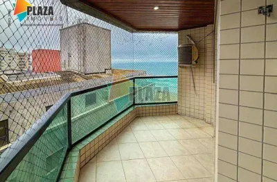 Apartamento com 2 dormitórios para alugar, 117 m² por r$ 3.700,00/mês - aviação - praia grande/sp