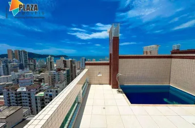 Cobertura com 4 dormitórios à venda, 350 m² por R$ 2.500.000,00 - Vila Guilhermina - Praia Grande/SP