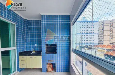 Apartamento com 2 dormitórios para alugar, 84 m² por R$ 3.800,00/mês - Vila Guilhermina - Praia Grande/SP