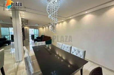 Apartamento com 3 dormitórios para alugar, 130 m² por r$ 8.000,00/mês - canto do forte - praia grande/sp