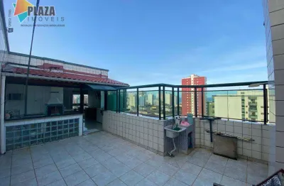 Cobertura com 3 dormitórios à venda, 176 m² por r$ 700.000,00 - vila assunção - praia grande/sp