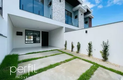 Sobrado geminado novo a venda 3 suítes bairro saguaçú joinville sc