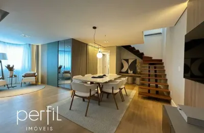 Cobertura duplex a venda com três quartos sendo uma suíte no bairro bucarein - joinville/ sc