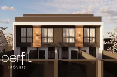 Sobrado geminado de 2 dormitórios em construção no bairro aventureiro - joinville, sc