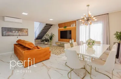 Casa de alto padrão em condomínio no saguaçu, joinville-sc: 3 quartos, 3 suítes, 2 salas, 5 banheiros, 2 vagas, 241m². venha conferir!