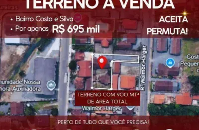 Terreno à venda, 900 m² por r$ 695.000,00 - costa e silva - joinville/sc
