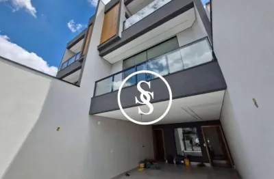 Casa sobrado novo com 195 m² de área construída, 3 suítes, 4 vagas de garagem, por r$ 1.390.000,00 - assunção - são bernardo do campo/sp