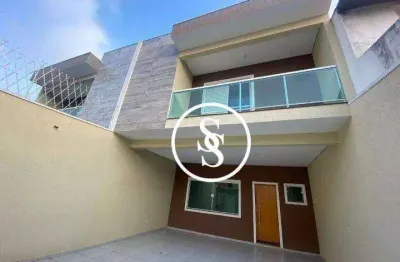 Sobrado novo com 170 m² de área privativa, 3 suítes 3 4 vagas de garagem, à venda por r$ 1.050.000,00 - paulicéia - são bernardo do campo/sp