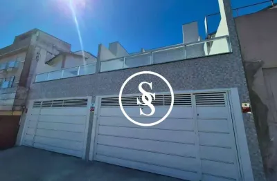 Casa sobrado novo com 150 m² de área privativa, 3 dormitórios, 3 vagas de garagem, à venda por r$ 800.000,00 - jardim estádio - santo andré/sp