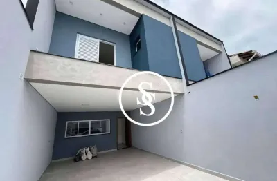 Casa sobrado novo com 184 m² de área construída, 3 suítes, 4 vagas de garagem, por r$ 1.340.000,00 - assunção - são bernardo do campo/sp