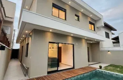 Sobrado moderno com piscina, novo disponível para venda no condomínio residencial pinheiros de tremembé