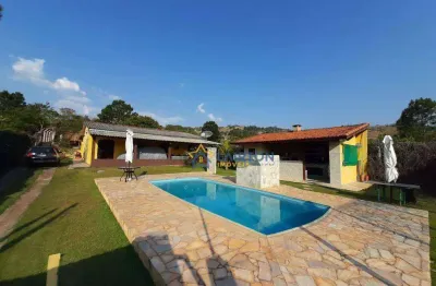 Chácara com 4 dormitórios à venda em caiocara, atibaia - 1000 m² - com piscina e espaço gourmet