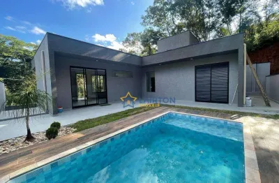 Elegante casa de 3 dormitórios à venda - 179 m² - parque res itaguaçu, atibaia/sp