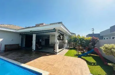 Casa com 3 dormitórios sendo 1 suite à venda, 280 m² por r$ 1.180.000 - condomínio village da serra - araçoiaba da serra/sp