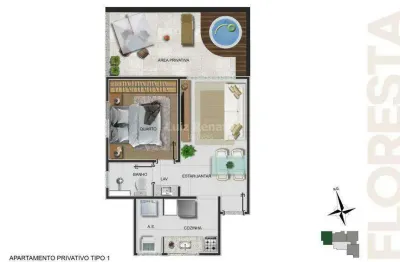 Apartamento com 1 quarto à venda na Rua Itajubá, Floresta, Belo Horizonte