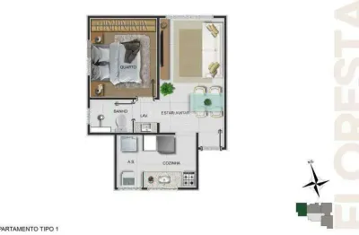 Apartamento com 1 quarto à venda na Rua Itajubá, Floresta, Belo Horizonte