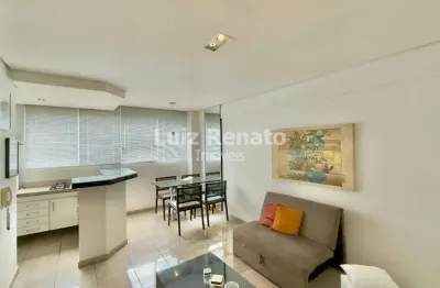 Flat mobiliado de 51 m² no luxemburgo, bh – 1 quarto com suíte e varanda