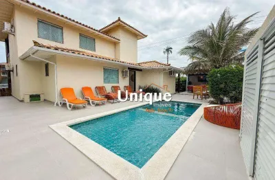 Casa em condomínio pé na areia, à venda por r$ 3.500.000 - manguinhos - armação dos búzios/rj