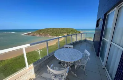Cobertura 4 suítes com piscina, frente para praia, praia de peracanga - enseada azul - guarapari/es
