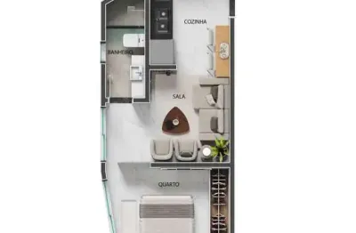Apartamento à venda, no residencial dona filinha,  em guarapari, praia do morro, com 1 quarto, 30m²