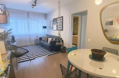 Apartamento 45m 1 dormitório 1 vaga  totalmente mobiliado e equipado para locação no itaim bibi, sã