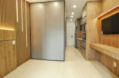 Estudio para venda 26m², inteiramente mobiliado, ao lado do metrô brooklin - r$ 450.000,00 - jardim