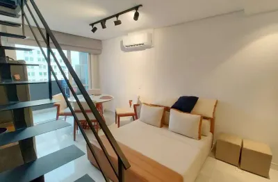 Apartamento duplex mobiliado para venda e locação com 55m² 1 dormitório 1 vaga, vila olímpia, são p