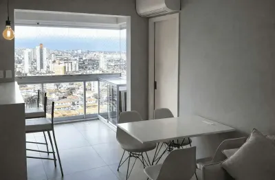 Apartamento de 49m² mobiliado com 1 dormitório suite com lazer completo à venda, Boqueirão, Santos,