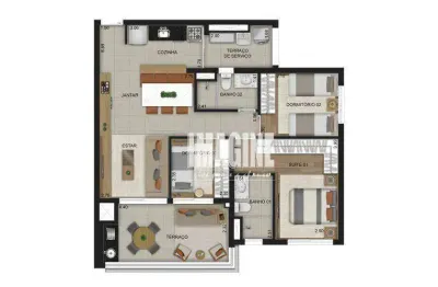 Apartamento no belém com 3 dormitórios sendo 1 suíte, 1 vaga, 87 m²
