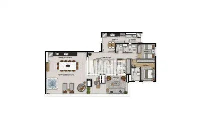 Apartamento cobertura no belém com 3 dormitórios sendo 1 suíte, 2 vagas, 166 m²