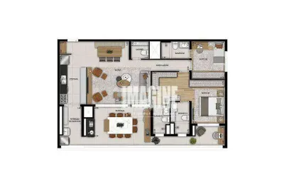 Apartamento no belém com 2 dormitórios sendo 2 suítes, 2 vagas, 125 m²