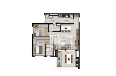Apartamento no belém com 3 dormitórios sendo 1 suíte, 1 vaga, 90 m²