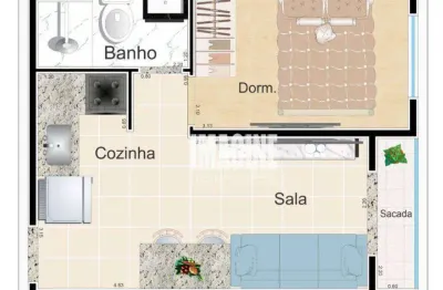 Studio na vila formosa com 1 dormitório, sacada, 26 m²