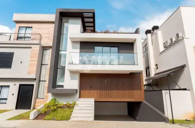 Casa em condomínio fechado com 3 quartos à venda na rua nardy müller da costa, 577, campo comprido, curitiba por r$ 1.800.000