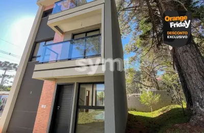 Casa em condomínio fechado com 3 quartos à venda na estrada guilherme weigert, 424, santa cândida, curitiba por r$ 916.320