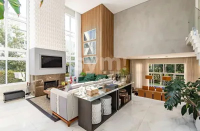 Casa em condomínio fechado com 4 quartos à venda na rua eduardo sprada, 4831, campo comprido, curitiba por r$ 4.200.000