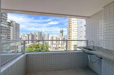 Novo! 1 dormitório suíte, sacada gourmet com vista livre, lazer completo. aviação, praia grande