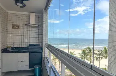 Frente mar novo entrada + parcelas. 1 dormitório mobiliado com lazer completo. jardim real, praia grande